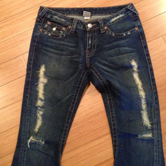 True Religion blackSwarovskicrystalpockets REDUCED
