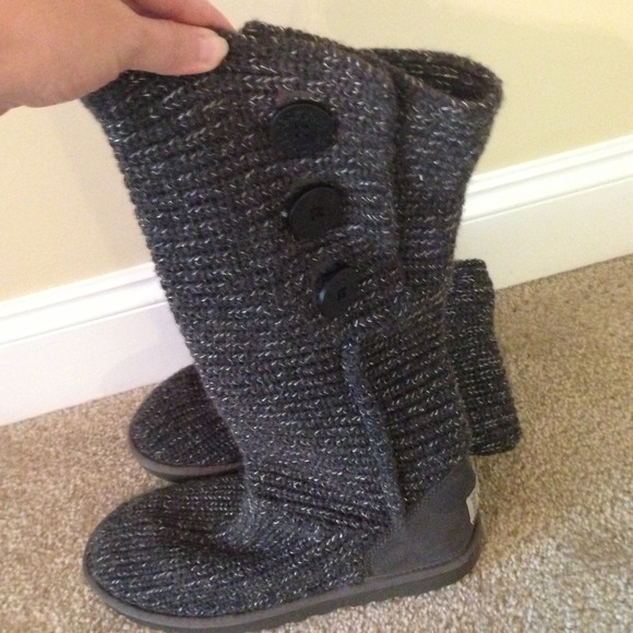 Uggs gray sweater boots