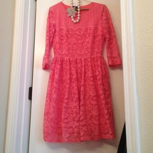 Coral Pink sleeved dress from H&M