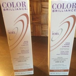 2 hair dyes color mocha