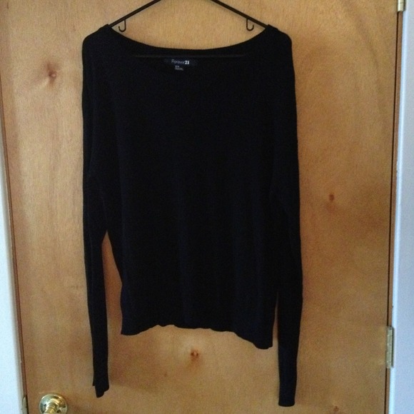 Black Cotton Sweater
