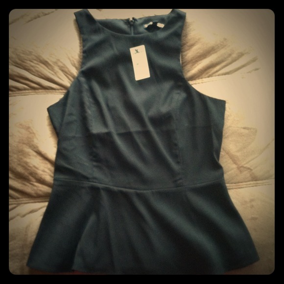 Sold NEW with tags EXPRESS Black Peplum top.