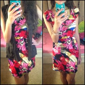 Fun, Bright floral cotton dress