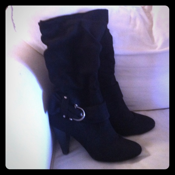Sold in bundle!! Black suede boots
