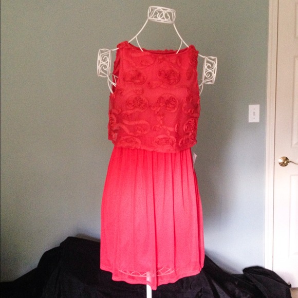 Orange ASOS Crop Top Dress