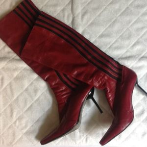 Goffredo Fantini | Tall Red Boots | Size 38