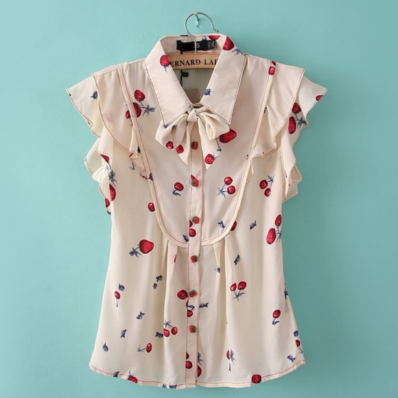 Tops - Strawberry Blouse