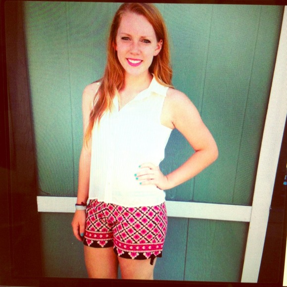 Thml pink and navy shorts!