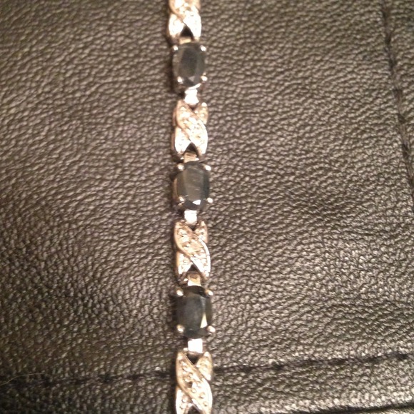 925 Sapphire and diamond bracelet