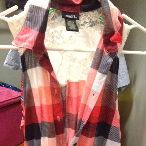 Tie front button up tank