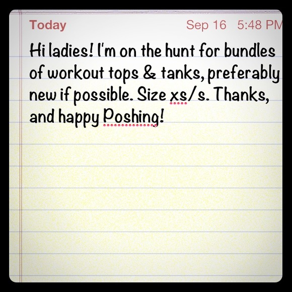 Looking for workout clothes!