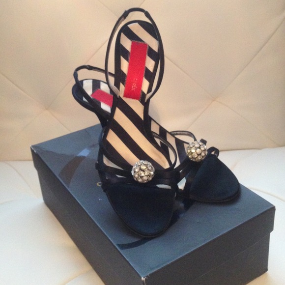 Satin black Christian Lacroix shoes