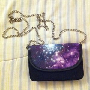HOT TOPIC Galaxy Space Phone Wallet Crossbody Bag