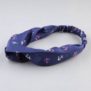 Navy blue anchor headband