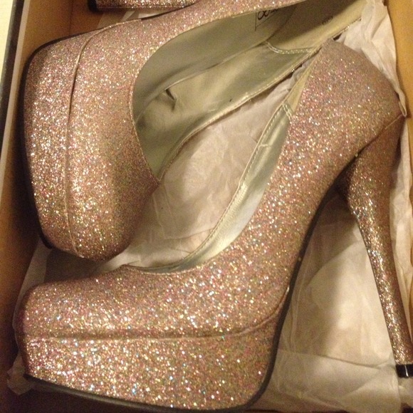5 1/2 inch multi glitter stilettos