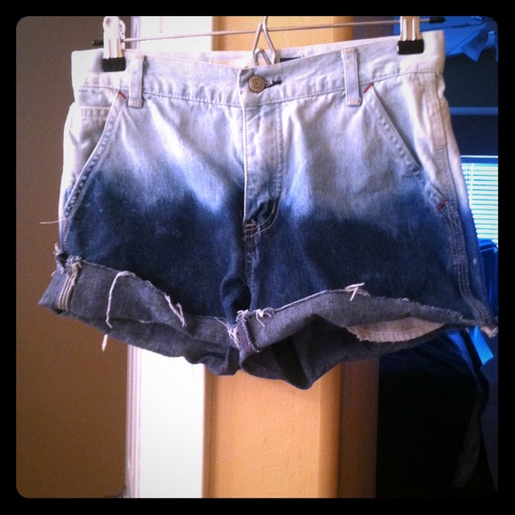 High waisted ombré shorts