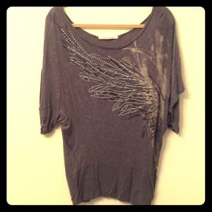 Gray loose fit dress shirt