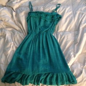 Blue sundress with belt
