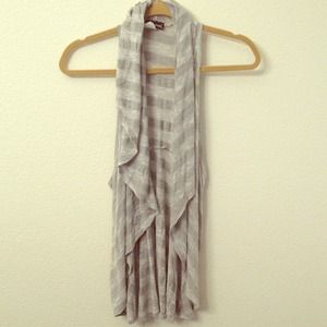 Grey striped vest shirt