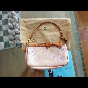 Louis Vuitton Murakami cherry blossom pochette.
