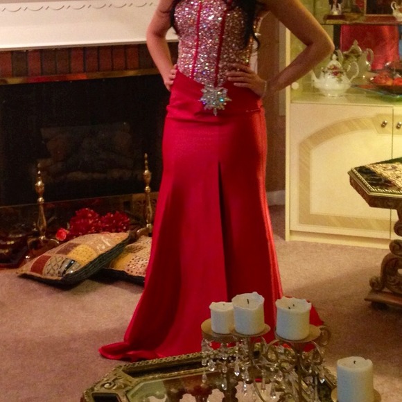 Formal red dress