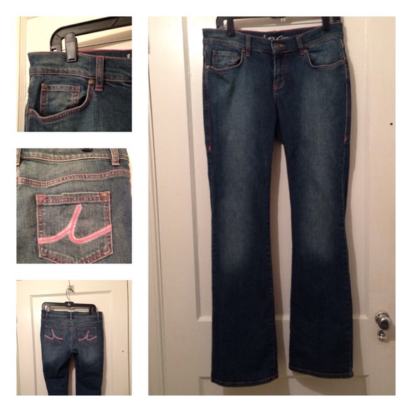 inc Jeans with pink threading Size 8