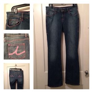 inc Jeans with pink threading Size 8