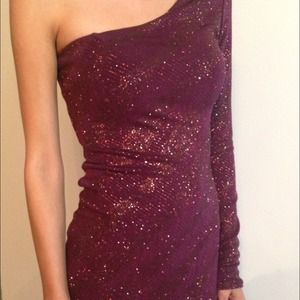Marciano sparkly one sleeve cocktail dress SMALL