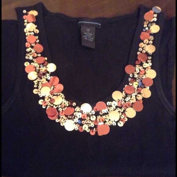 Gold-Sequined Tank - Picture 2 of 4