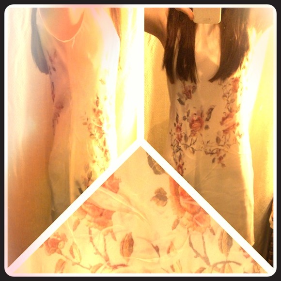 Knee length flower dress