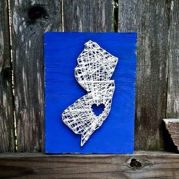 Wooden string art state sign (any city/state)