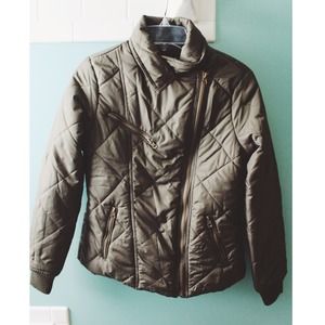 Army green puffer jacket