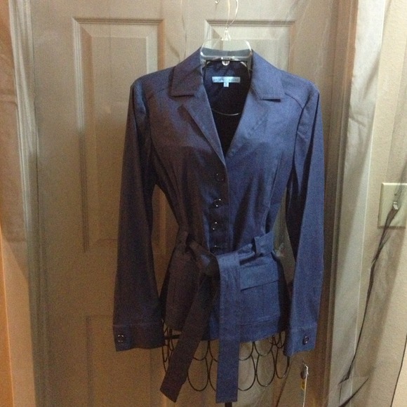 NEW navy belted jacket SAVE $124 off list price 💞