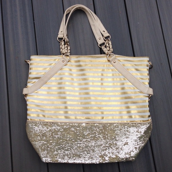 Large Gold Sparkle Tote
