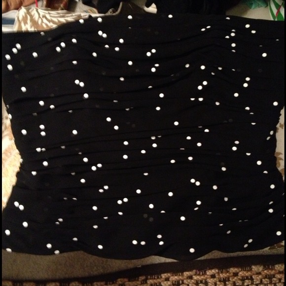 Polka dot bustier by Kay Unger - Picture 2 of 4