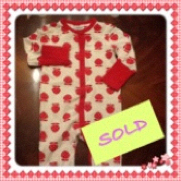 Polarn O. Pyret long sleeve "strawberry" onsie - Picture 1 of 3