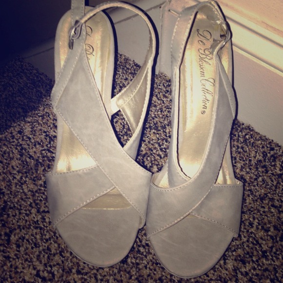 Grey wedges size 6.5