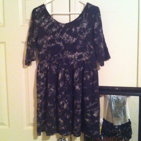 Motel Rocks Grunge Tye-Dye Dress