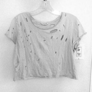 Urban outfitters distressed tee, brandy melville