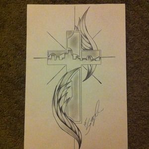 Cross with wings (Artwork)