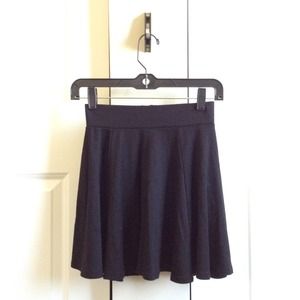 Black flirty skater skirt