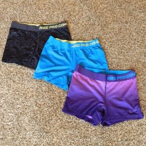 Nike pro combat booty shorts