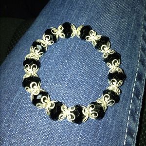 Big Black Studded Ball Bracelet