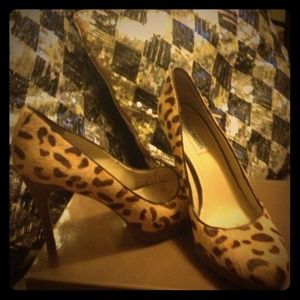 Cheetah Print 4'' Steve Madden Platform Heels