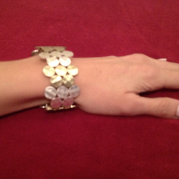 Two-Tone Gold/Silver Bangle - Picture 2 of 2