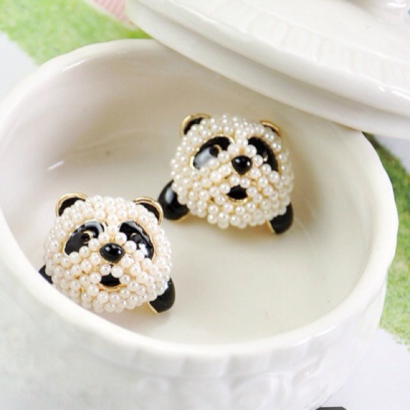 Jewelry - NEW Panda Face Stud Earrings