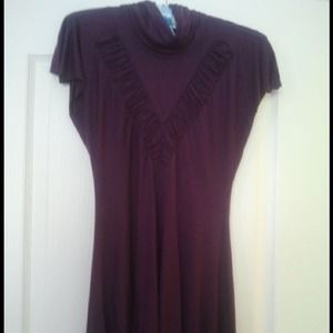 Akiko Deep Purple Top w/ Collar Design