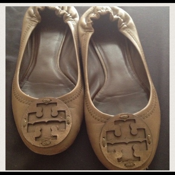 Tory Burch Shoes - Authentic Tory Burch Light Brown Reva Ballet Flats Tory Burch Shoes - Authentic Tory Burch Light Brown Reva Ballet Flats