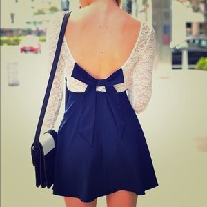 Low bow back dress from Australia. Authentic