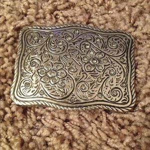 SOLD- Bebe  Silver belt buckle